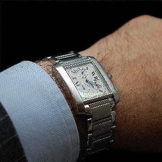 Montre Cartier Tank Française Chronoflex Acier Homme de 1998. Quartz