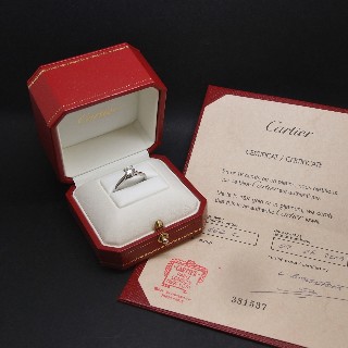 Solitaire Cartier Platine, Diamant 0,70 ct H-VS1 (GIA)   de 2009  Taille 53.
