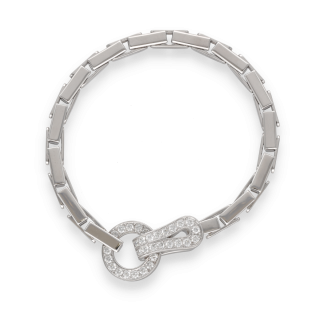Bracelet Cartier Agrafe – Or Blanc 18k – Diamants ~1...