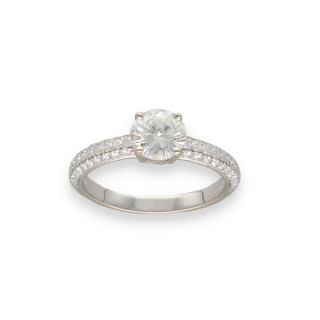 Solitaire Diamant – Or Gris 18k – Diamant Central...