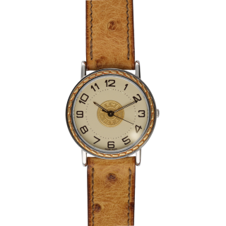 Montre Hermès Sellier – Réf. SE3-420 – Or & Acier –...