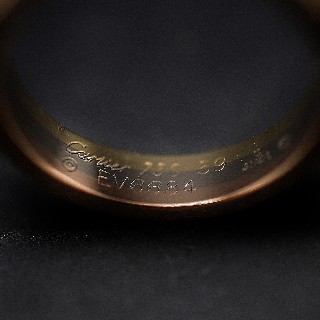 Alliance Cartier Or 18k Massif Trinity Rigide Homme Taille 59 . Alliance Cartier Or 18k Massif Trinity Rigide Homme Taille 59 .