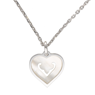 Collier Pendentif Cœur Légende OJ Perrin – Or Gris...