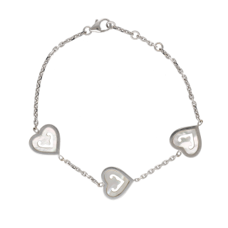 Bracelet Cœur Légende OJ Perrin – Or Gris 18k &...