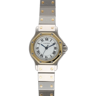 Montre Cartier Santos de Dame – Or & Acier –...