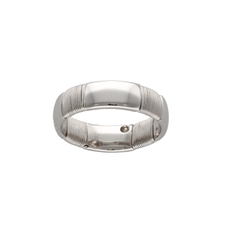 Bague Hermès – Or Gris 18k Massif – Largeur 5,3 mm –...