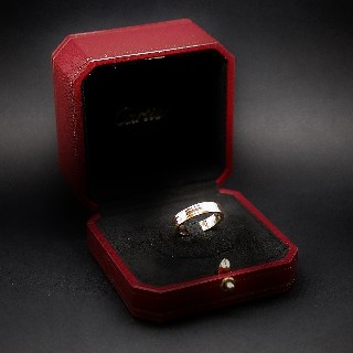 Alliance Cartier Or 18k Massif Trinity Rigide Homme Taille 59 . Alliance Cartier Or 18k Massif Trinity Rigide Homme Taille 59 .
