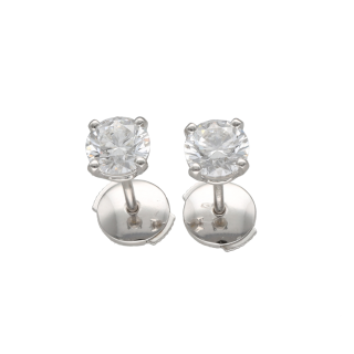Puces d’Oreilles De Beers Platine – 2 × 0,54 ct...