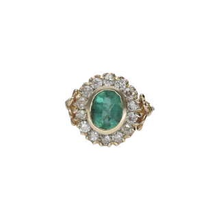 Bague Pompadour Emeraude 1,9 ct & Diamants 1,10 ct –...