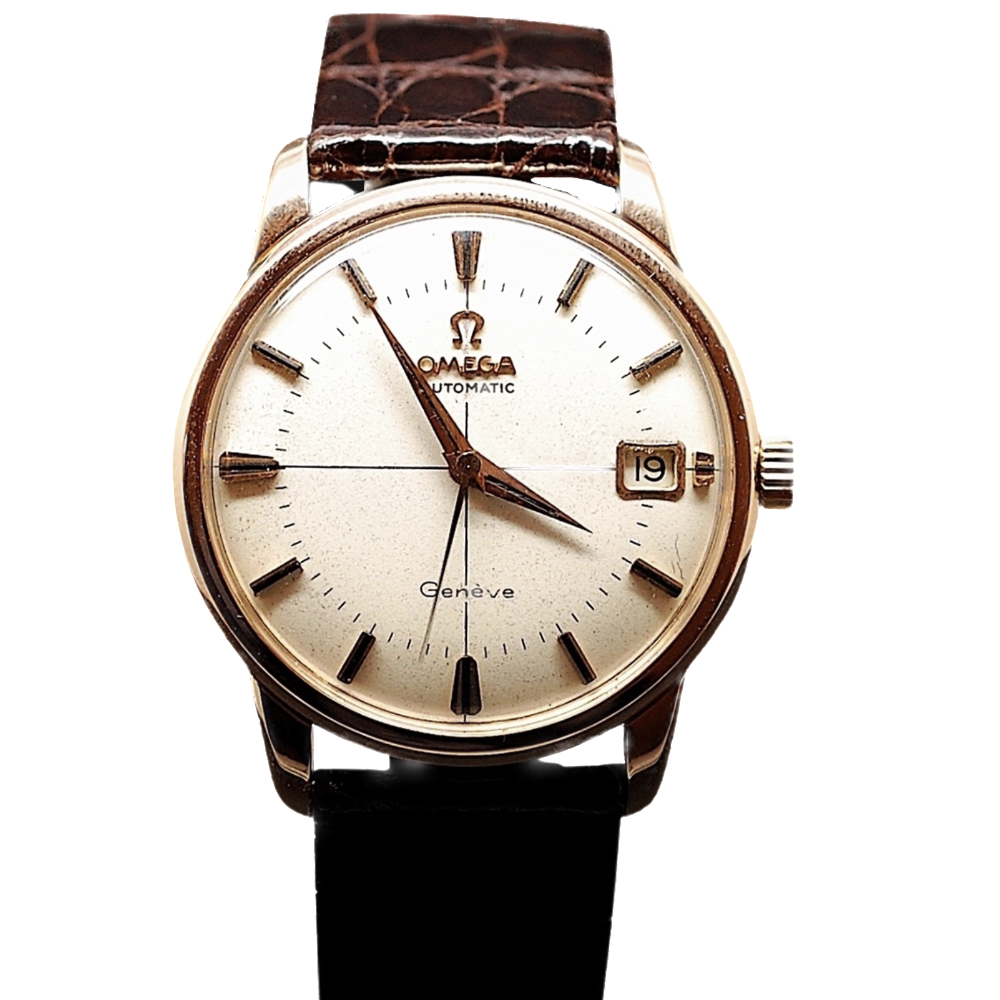 Montre Omega Vintage ref: 14703 Automatique en Or rose 18k  Vers 1960. 33 mm.