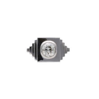 Bague Art Déco Diamant Coussin 1,73 ct – Platine –...