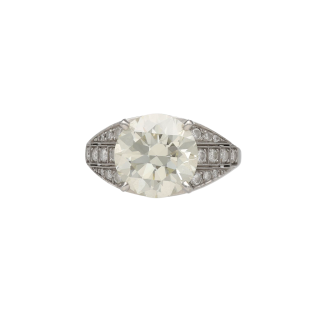 Bague Solitaire « Rosa » Diamant 7,34 cts N VVS1 &...