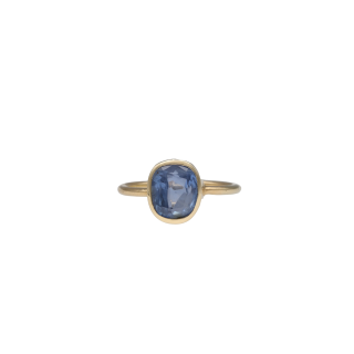 Bague Saphir de Ceylan 3,60 ct – Or Jaune 18k –...