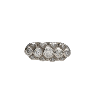 Bague Jarretière Art Déco Diamants 0,70 ct – Platine...