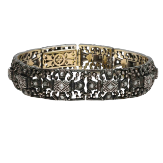 Bracelet Manchette Diamants Anciens & Roses – Or &...