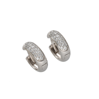 Boucles d’oreilles créoles diamants 0,75 ct G-VS en...