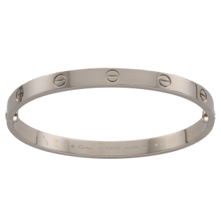 Bracelet Cartier Love classique taille 19 en or gris...