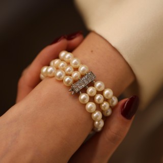 Bracelet Perles De Culture 3 Rangs 7,43 mm -...