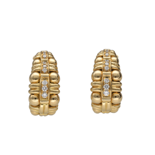 Clips Boucheron - Or jaune 18k - 0,50 cts diamants...