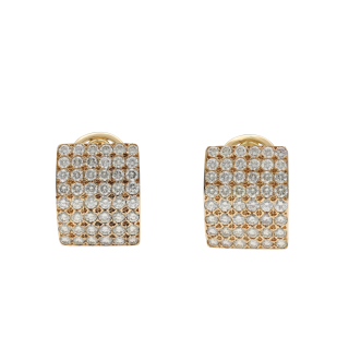 Boucles d'oreilles - Or jaune 18k - 3 cts de...