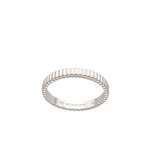 Bague Boucheron Grosgrain - Or gris 18k - Taille 60