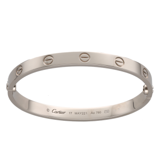 Bracelet Cartier Love - Or gris 18k - Taille 17 - 2021