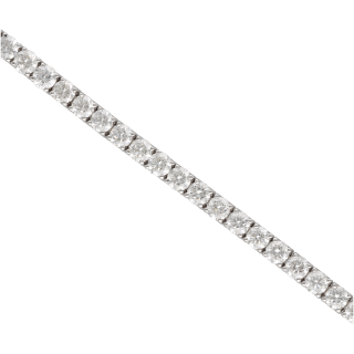 Bracelet rivière - Or blanc 18k - 40 diamants 12,9...