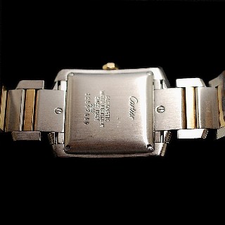 Montre Cartier Tank Française Or et Acier Homme de 2000. Automatique.