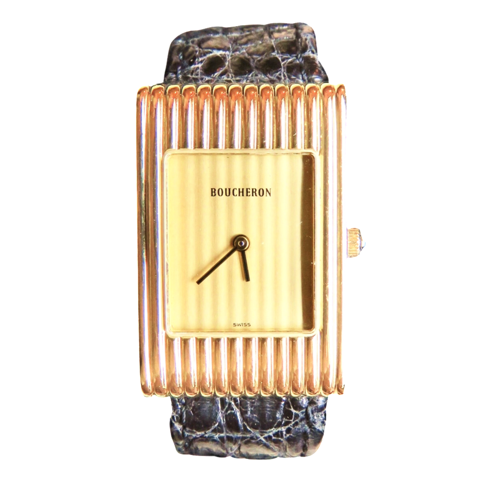 Montre Boucheron Reflet Dame Grand Modèle en Or Jaune 18k Vers 2000 quartz .