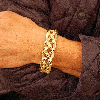 Bracelet Michele Morgan en Or jaune 18k massif vers 1970.