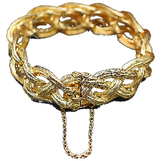 Bracelet Michele Morgan en Or jaune 18k massif vers 1970.