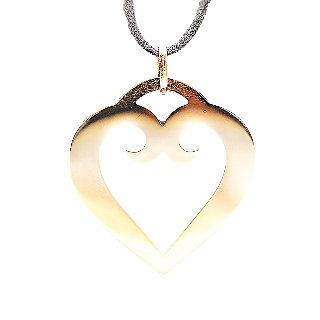 Collier Pendentif Mellerio "Le Coeur XL" Or jaune 18 k.