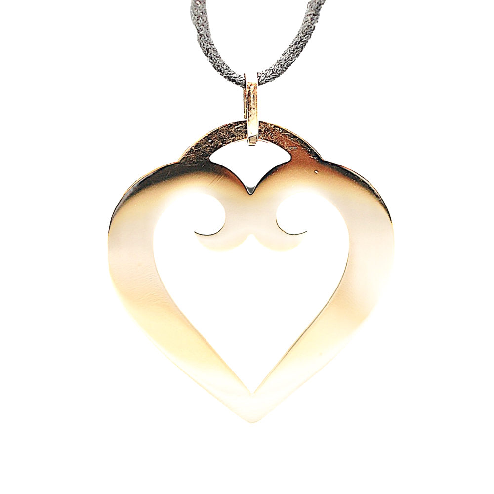 Collier Pendentif Mellerio "Le Coeur XL" Or jaune 18 k.