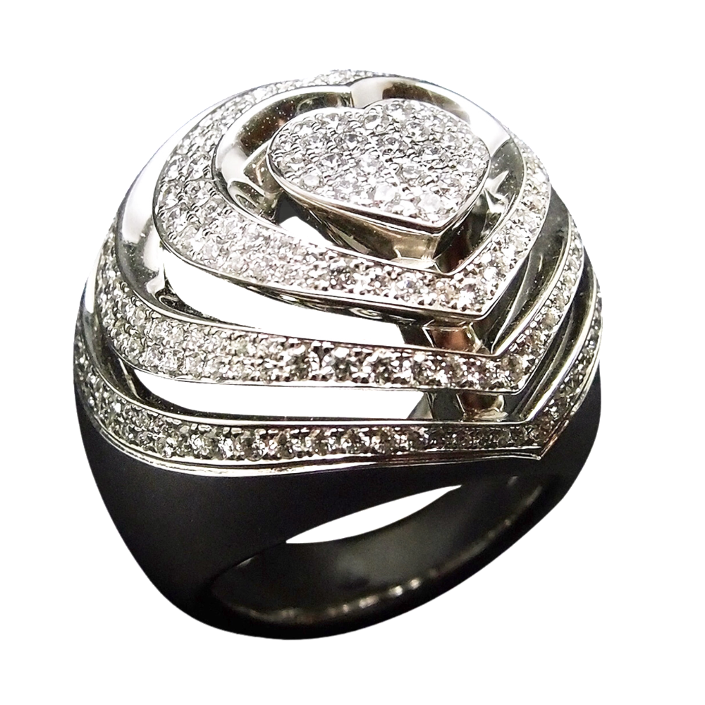 Bague Chopard XTRAVAGANZA de 2012 en Or Gris 18k Diamants Brillants Bague Chopard XTRAVAGANZA de 2012 en Or Gris 18k Diamants Brillants