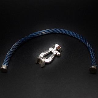 Bracelet Fred Force 10 en Or gris 18k de 2011 . Grand Modèle.