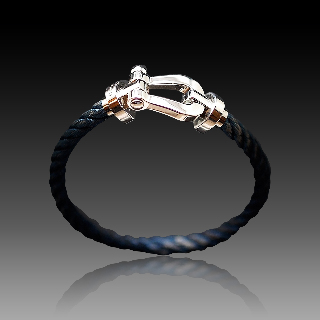 Bracelet Fred Force 10 en Or gris 18k de 2011 . Grand Modèle.