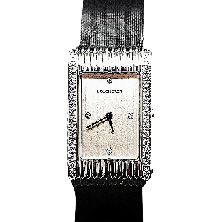 Montre Boucheron "Reflet" de Dame Moyen modèle acier et Diamants .