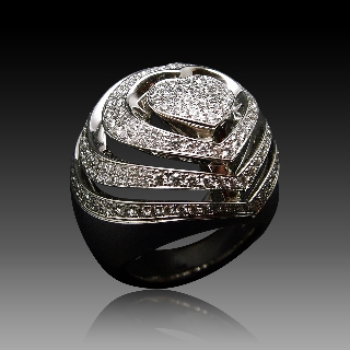Bague Chopard XTRAVAGANZA de 2012 en Or Gris 18k Diamants Brillants Bague Chopard XTRAVAGANZA de 2012 en Or Gris 18k Diamants Brillants