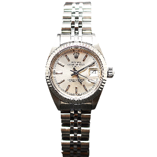 Montre Rolex Oyster Date Dame Acier de 1981. Cadran Gris. Ref : 6919 .