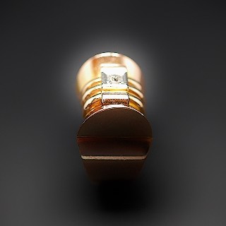 Bague Tank vintage vers 1940 en Or 18K et Platine avec Diamant . Bague Tank vintage vers 1940 en Or 18K et Platine avec Diamant .