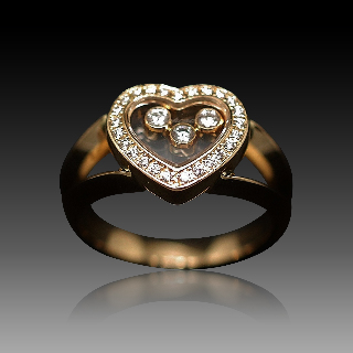 Bague Chopard Happy Diamonds Or Jaune 18k Diamants. Taille 52 Bague Chopard Happy Diamonds Or Jaune 18k Diamants. Taille 52