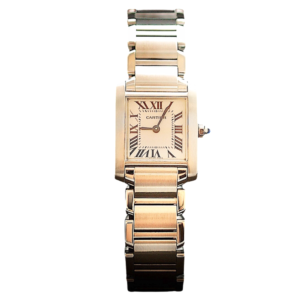 Montre Cartier Tank Française Dame Acier de 1999. Quartz