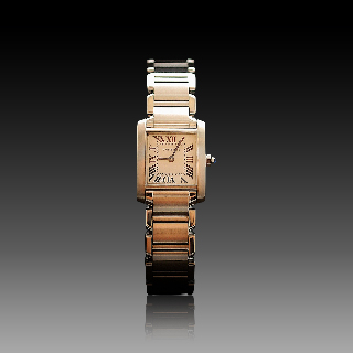 Montre Cartier Tank Française Dame Acier de 1999. Quartz