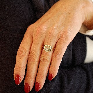 Bague Chopard Happy Diamonds Or Jaune 18k Diamants. Taille 52