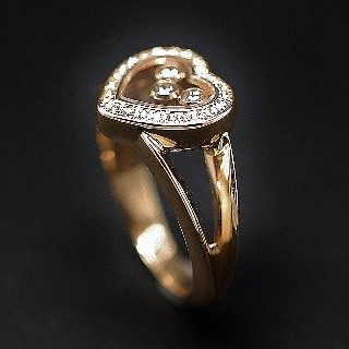 Bague Chopard Happy Diamonds Or Jaune 18k Diamants. Taille 52 Bague Chopard Happy Diamonds Or Jaune 18k Diamants. Taille 52