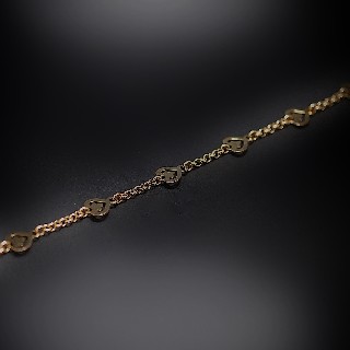 Bracelet O.J Perrin en Or 18k "Legende" 6 Coeurs vers 2010.