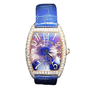 Montre de Dame Franck Muller Casablanca Or rose 18k Diamants Mécanique de 2002.