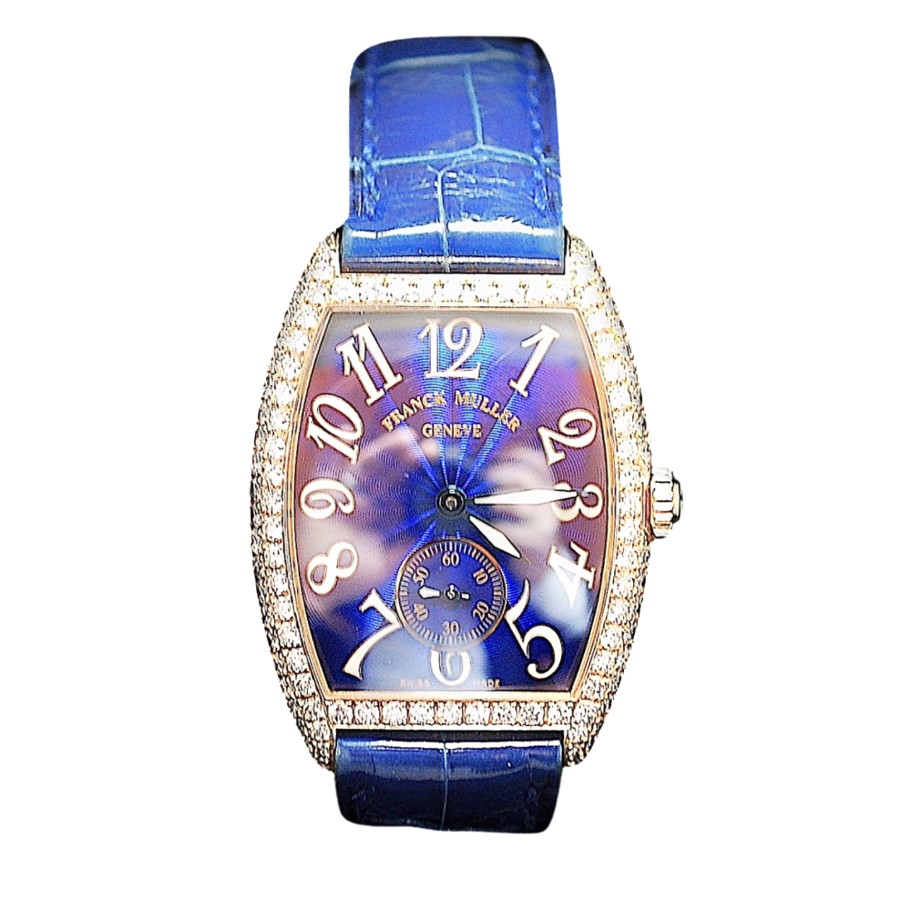 Montre de Dame Franck Muller Casablanca Or rose 18k Diamants Mécanique de 2002.