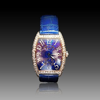 Montre de Dame Franck Muller Casablanca Or rose 18k Diamants Mécanique de 2002.