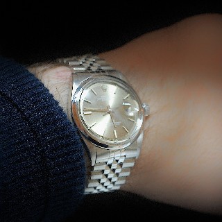 Montre Rolex Oyster Datejust Homme Acier de 1971. Cadran Gris. Ref : 1600 .